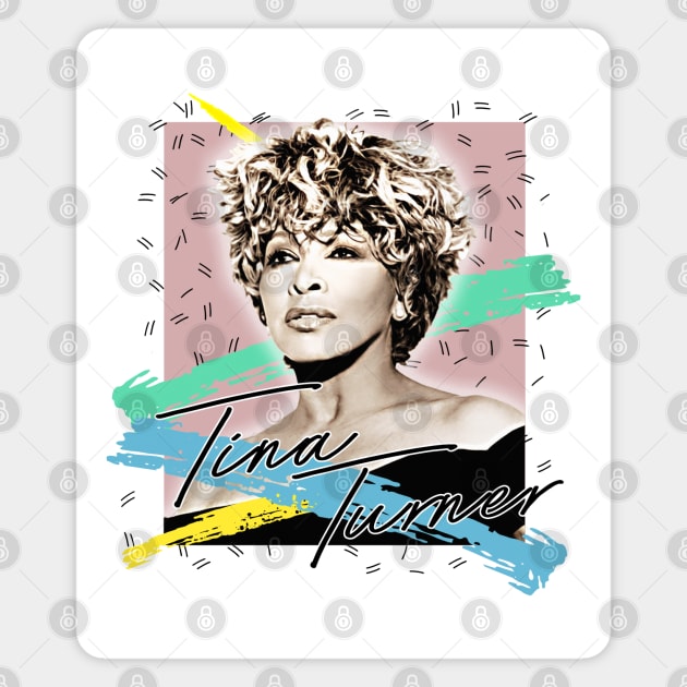 Tina Turner 1980s Style Retro Fan Art Design Magnet by DankFutura